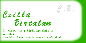 csilla birtalan business card